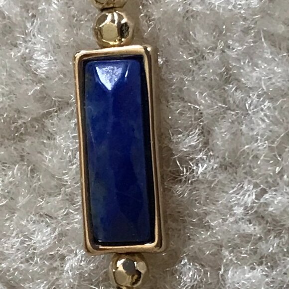 💙 Gold-Toned Lapis Lazuli Bracelet - Picture 5 of 7